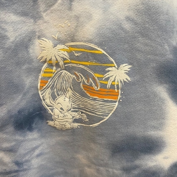 Lilo & Stitch-Disney- Blue Tie Dyed Sweatshirt-‎ Small - Picture 2 of 6